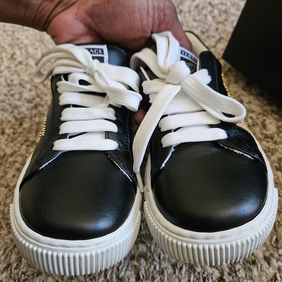 VERSACE toddler Leather sneakers with Gold Studs-worn once-s30EU - Picture 6 of 7